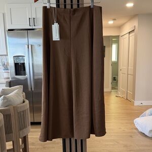 Vince Bias Cut Satin Midi Skirt | Caramel | Size 2 | NWT | $325 Retail